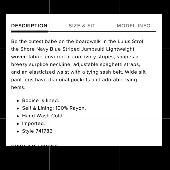 Lulu's Blue Striped Jumpsuit - Picture 8 of 8